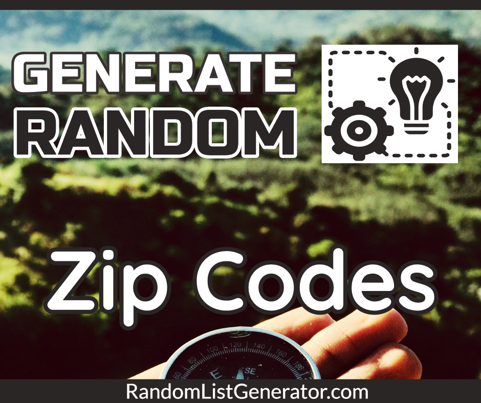 Random U S Zip Code Generator